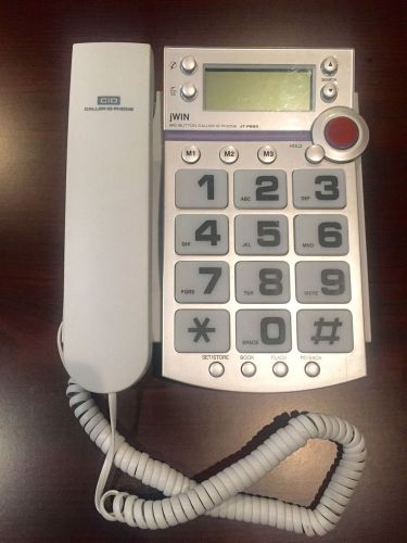 jWIN JT-P590 ETRA LARGE OVER SIZE BIG BUTTON DUAL ID CORDED SPEAKER PHONE- WHITE