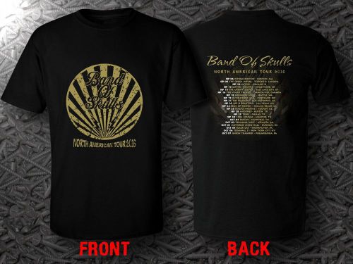 Band Of Skulls North American Tour 2016 Tour Date Black Design T-Shirt S To 5XL