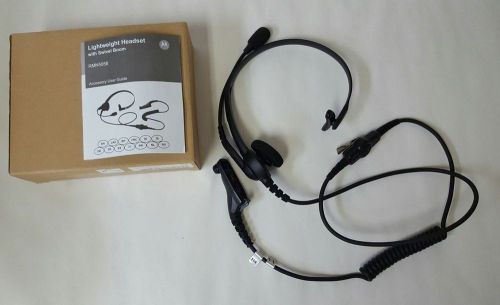 Motorola lightweight headset w/ swivel boom and in-line ptt rmn5058a new for sale
