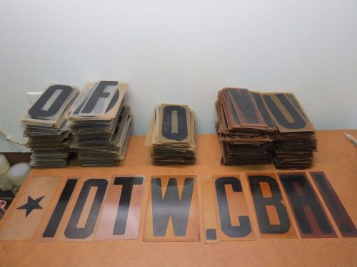 Huge lot of approx 1000 8&#034; on 9&#034; outdoor sign numbers letters characters plaques for sale