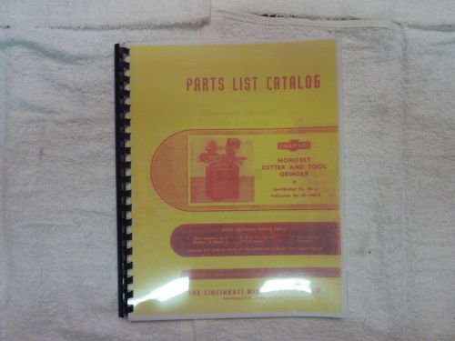 Cincinnati Monoset Parts List Manual