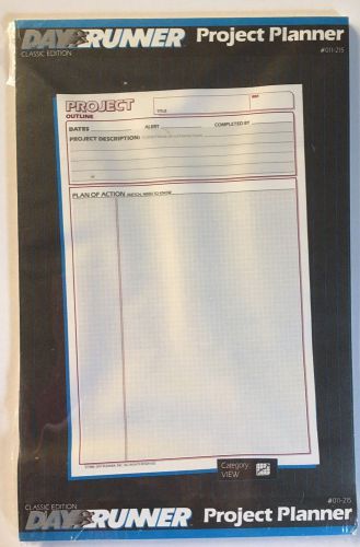 NEW Day Runner Project Planner graph Pages Item #011-215 3-Ring 5.5&#034; x 8.5&#034;
