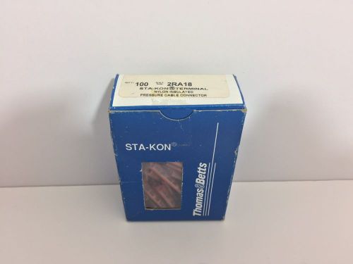 (100) new! thomas &amp; betts sta-kon pressure cable connectors 2ra18 for sale