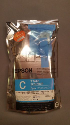 Epson t7412 cyan 1000ml 2018july sc5c100p for sale