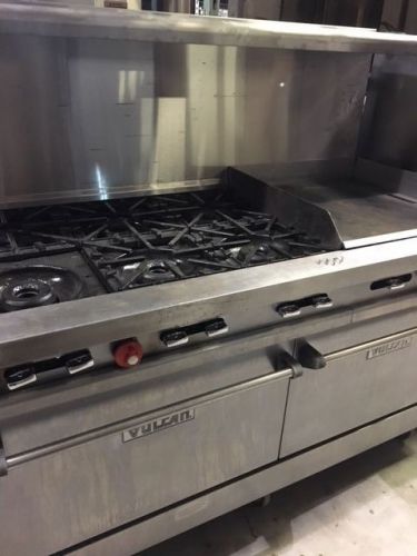 VULCAN 6 BURNER, 24&#034; GRIDDLE AND 2 OVENS #60SC-6B24GN