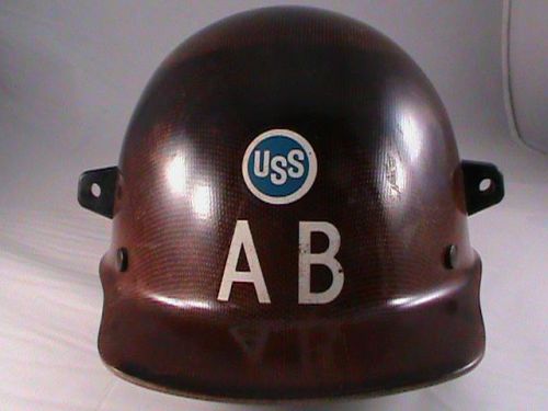 Vintage U S Steel American Bridge Hard Hat Helmet MSA Skullgard RARE!