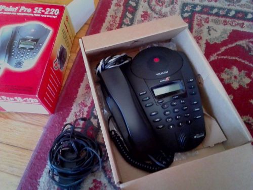 Polycom SoundPoint PRO SE-220 2 Line Hands Free Desktop Conference Phone  NICE!