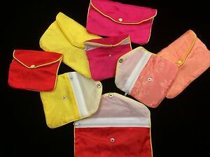 Jewelry Assorted Satin Pouches with Snap and Zipper Set of 2 :1 medium + 1 small
