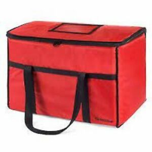 Homevative Thermal Insulated XL Food Delivery Bag, Red