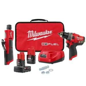 Milwaukee 2459-22 M12 FUEL 12V Brushless Li-Ion Commercial Tire Flat Repair Kit