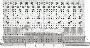 Azar Displays 900988-WHT 48&#034; x 24&#034; Pegboard Organizer Kit in White