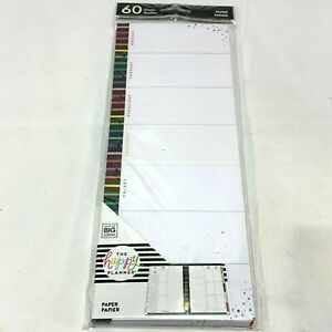 The Happy Planner Weekly Half Sheet Note Paper 60 Sheets BIG 11&#034;