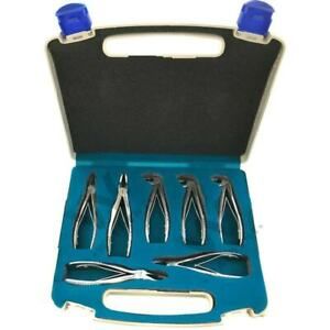 Waldent Pedo Extraction Forceps Kit Set of 7 (K1/2) Autoclavable Stainless Steel
