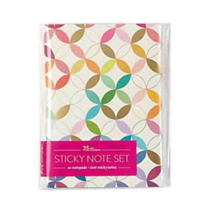 Erin Condren Designer Desk Accessories - Mid Century Circles Sticky Note Book...
