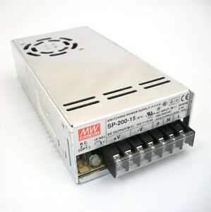NEW Mean Well 15Vdc PFC Power Supply SP-200-15