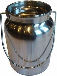 5 Qt Stainless Steel Milk Can Tote, For Goat, Cow, and Sheep (New-Open Box)