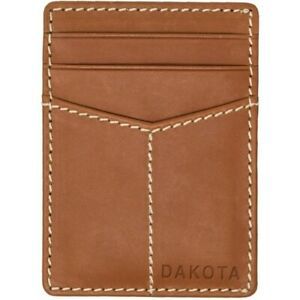Dakota 91329 Money Clip Bottle Opener Brown Leather Wallet