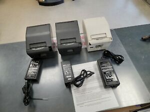 Lot of 3 Star TSP700 Thermal Receipt Printer USB with Power Supply