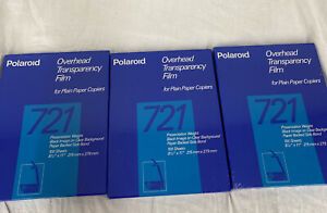 NEW 4 Polaroid 721 Overhead Transparency Film for Laser Printers Sheets