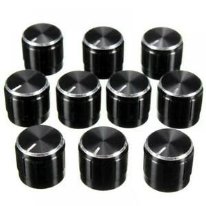 10Pcs Volume Control Rotary Knobs Black for 6mm Dia Knurled Shaft Potentiometer
