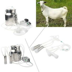 14L Double Head Milking Machine Vacuum Impulse Pump For Goat Milker EU Plug 220V