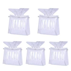VORCOOL 5pcs Beekeeping Queen Bee Cage Catcher Clips - Transparent Plastic