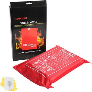 Fire Blankets Emergency For People 47&#034;x71&#034; (XL) +1 Hook Fire Retardant Blanket