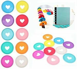 60 Pcs Plastic Loose Leaf Binder Discs, 6 Colors Discbound Expansion Discs He...