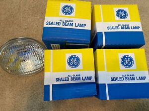 4 Units GE Glass Sealed Beam Lamp USA 150 Par 46 150 Watt 125 V Bulb Flood