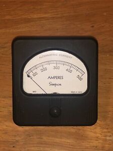 Simpson Model 57 AC Amperes Panel Meter 0-500 Amps In Box