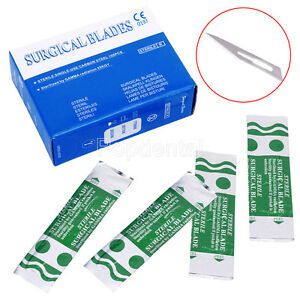 100 pcs Sterile Surgical Scalpel 11# Blades Carbon Steel Size 4.3*0.6Cm Hot SALE