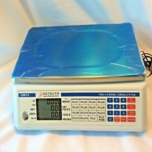 Detecto DM15 Grocery Scales Electronic for Fruit Meat Vegetables Price Computing
