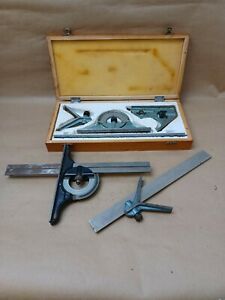 Machinists Combination Square Tool Lot Made in the USA Stanley 46-021