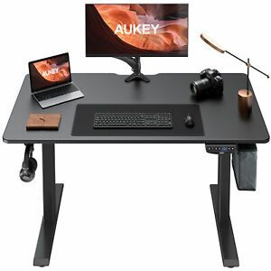 AUKEY Dual Motors Height-Adjustable Electric Standing Desk 48 x24&#039;&#039; Black S-D01