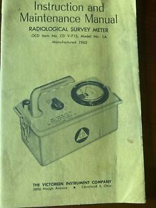 Manual For radiological Survey Meter CD V-715