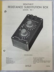 Heathkit RS-1 Resistance Substitution Box Assembly Instruction Manual Heath