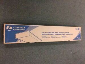 Lithonia Lighting Fluorescent light 4 ft Multi-volt Wraparound basket, no bulbs