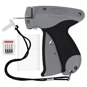 Amram Comfort Grip Tagging Gun for Clothing, Retail Price Tag Attacher, Kit Gray