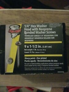 Grip-Rite NHWNW91121 Steel Zinc Plated Hex Head Sheet Metal Screw #9 x 1.5 L in.