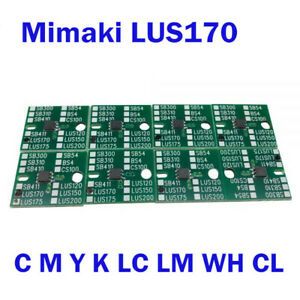 Generic One-time Chip for Mimaki LUS170 Cartridge C,M,Y,K,LC,LM,W,CL for UCJV150