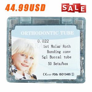 50 Sets Dental Buccal Tube Single 1st Molar Bondable Convertible Roth 022 df#o