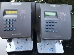 Schlage HP-1000-E Hand Punch Time Clock Untested LOT of 2