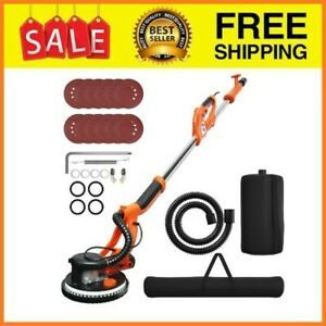 Electric Drywall Sander 750W Adjustable Variable Speed W/Vacuum &amp; Light