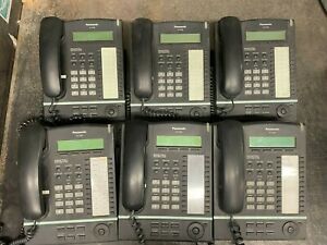 lot of 6x Panasonic KX-T7630C-B Black office phone