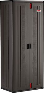 Suncast Commercial 19 Cubic Ft. Heavy-Duty Resin Cabinet with 4 Shelves, Black