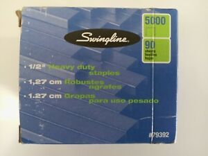 Swingline Staples Heavy Duty 1/2&#034; Length 90 Sheet Capacity 100/Strip 5000/Box