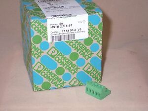 PHOENIX CONTACT 1754504 MSTB 2.5/5-ST combicon plug (NIB)