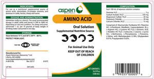 Aspen Amino Acid Oral Solution 500 ml Vitamins Electrolytes Cattle Horse