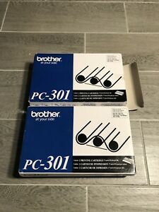 GENUINE BROTHER PC301 PRINTING FAX CARTRIDGE,PC-301 750 770 775 870MC Lot Of 2