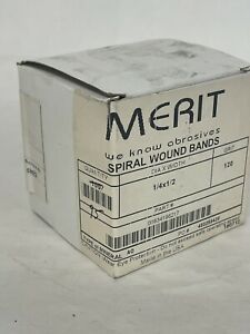 95 pcs MERIT 1/4&#034; x 1/2&#034; Grit 120  Spiral Wound Abrasive Sanding Bands